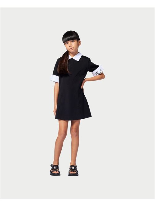 Robe Karl Lagerfeld pour fille avec col chemise KARL LAGERFELD | Z3046209B